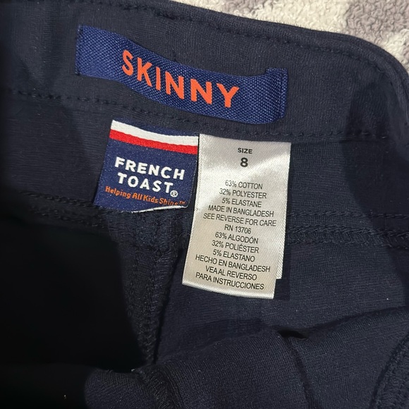 BUNDLE French Toast girls school uniform pants bundle, size 8, new, navy - Picture 2 of 5